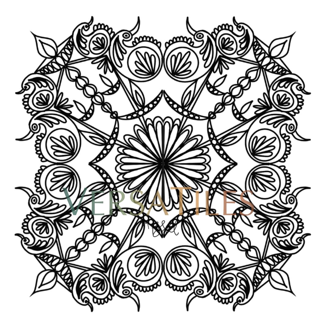 Tile 2025 Rangoli Coloring Tile 2025 PDF - Image 1
